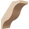 Ekena Millwork 5-inch W x 12-inch D x 12-inch H Funston Rough Cedar Woodgrain TimberThane Knee Brace, Primed BRCUR05X12X12FSTRCPR - alternate 1